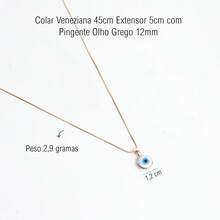 Evil Eye And Crystal Zirconia Set Gold Plated – Earrings, Necklace, Choker And Bracelet, Elegant And Protective - 金色 - 查看 4