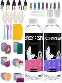 Transparent Epoxy Resin, Epoxy Resin Kit, Self-Leveling, Bubble-Free Coating And Casting Resin, Suitable For DIY Arts And Crafts, Jewelry, Coasters, Molds - Epoxy Resin - View 12