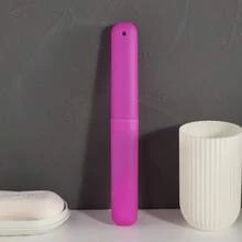 5pcs/Set Random Color Toothbrush Case Travel Portable Set, Candy Color Matte Felt Toothbrush Head Protective Cover, Dustproof Dental Tool Storage Box - Multicolor - View 6