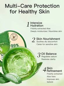 the SAEM 300毫升芦荟凝胶保湿睡眠面膜，天然库拉索橙味，男女皆宜 - Aloe Vera - 查看 2