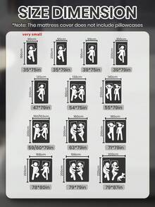 1件装防水六面拉链床垫保护套，适用于9-12英寸厚的床垫，包括单人床、双人床、大号床和特大号床，透气静音，可机洗，低过敏性，高品质床垫套，理想的家居礼品，完美的节日礼物 - 黑色(床單高30cm) - 查看 4