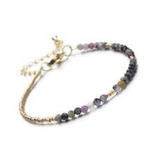 1pc Healing Crystal Bracelet, Natural 3mm Beryl, Amethyst, Black Quartz Faceted Beads, Adjustable, Unisex, Birthday Gift, Fashion Accessory, Friendship Gift - Multicolor - View 13