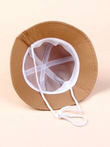 1pc Infant/Toddler/Kids Cartoon Bear Print Sun Hat, Unisex Baby/Children Bucket Hat For Spring/Summer/Autumn - 1PC - View 5