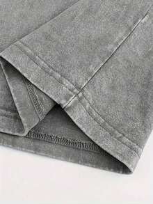 Disney's "Car Story"-Vintage Washed T-Shirt, "Sally -" Slogan-Printed T-Shirt, Casual Summer T-Shirt With Short Sleeves, Suitable For Casual Wear, Leisure Travel And Daily Commuting, Vintage T-Shirt, Everyday Wear, Fun Design, Soft Fabrics, Summer T-Shirt, Holiday Gifts. - 灰色 - 查看 5