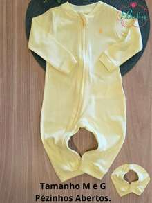 Suedine Premium Baby Romper Boy And Girl Long Sleeve Zipper With Foot - Màu vàng - Xem 6