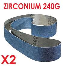 240G ZIRCONIUM SANDING BELTS X2 FOR ROBERT SORBY PRO EDGE - B - View 2