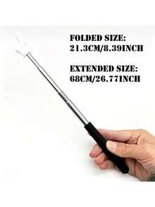 1/6/10支装黑色可伸缩食指指尖教具，食指阅读辅助工具，互动迷你教具，创意课堂用品，适用于教师，可伸缩教具教学辅助工具，可折叠食指阅读棒 - A - 查看 4