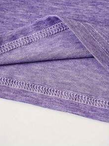 1 Piece Of A Pullover Suitable For Plus-Size Women, Featuring A Banana Pattern, A Casual Outfit Suitable For All Seasons, Shipped From The Local Warehouse, Delivered Quickly, A Versatile Top - 淡紫色 - 查看 5