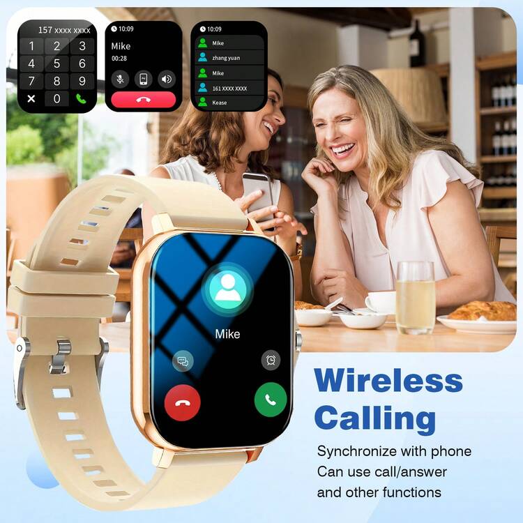 Smart Watch, Wireless Calling /Dial, Multi -Sport Mode, Calling Reminder And Rejection,Information Reminder,SMS Reminder,For IPhone/Andriod - Multicolor - View 6