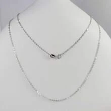 1 Stück S925 Silber Schlüsselbein Kette ohne Anhänger, O-förmige Kette, lange Pullover Kette, klassische Silberkette, geeignet für verschiedene Anlässe, tolle Geschenkidee - O-förmige Halskette - Übersicht 10