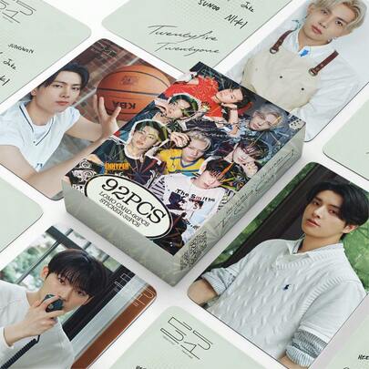 92pcs/Box (60pcs LOMO Cards + 32pcs Stickers) K-POP Fan Merchandise, Limited Edition SKZ Fan Goods, Photo Cards, Stickers, Holiday Gift