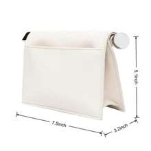 Shiny Metallic PU Leather Purse Bag Novel Square Glossy Folding Handbag For Dinner Wedding Banquet Prom - 白色 - 查看 2