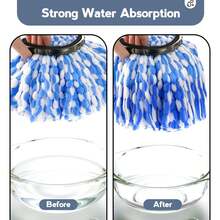 3 Pack Mop Head Replacement, Microfiber, 2-Tank Spin Mop Replacement Head, Machine Washable, Easy To Replace And Deep Cleaning - 3pcs - 查看 7