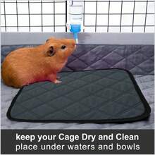 Washable Small Pet Pee Pads, Reusable Guinea Pig Hamster Cage Liners, Anti-Soil Pet Mat For Small Animals, Pet Cleaning Supplies - one-size - View 3