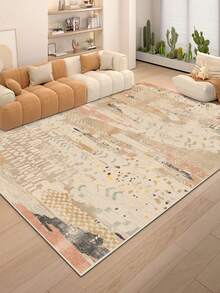 1pc Rug/Carpet/Area Rug/Bath Mat/Bath Rug/Door Mat/Runners/Runner Rug, European Luxury Classical Art - Colorful Abstract Ink Splash Style - Soft Faux Wool Carpet, Suitable For Bathroom, Kitchen, Entryway, Hallway, Bedside, Living Room, Bedroom, All Season Machine Washable, Home Decor - Multicolor - View 5