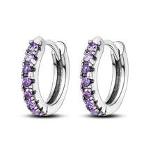 925 Sterling Silver Hoops Earrings Hypoallergenic Hoops Earrings With Zirconia Fashion High Quality Jewelry For Women Girls - Multicolor - View 14