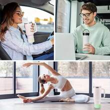 硅胶闪光杯套，兼容 20-40 盎司保温杯和 12-24 盎司水瓶，闪光杯底套适用于底部直径为 2.83-2.95 英寸的更多水瓶/保温杯。 - 彩色 - 查看 4