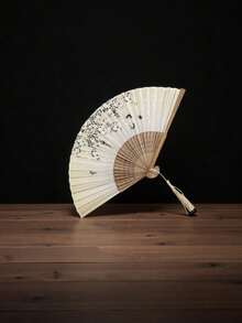 Chinese Style Foldable Fan, Ancient Retro Style Summer Hanfu Women Cheongsam Dance Fan, Portable Bohemian Print ABS Plastic Hand Fan, Suitable For Spring, Summer, Autumn, Winter - Multicolor - View 10