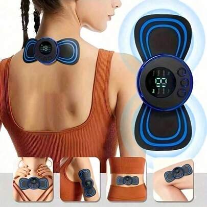 AXH EMS Electric Neck Massager, Mini Neck And Back Stimulating Massage Patch