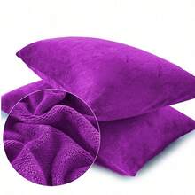 King Size Fleece Sheet Set Measuring 260x230cm. Softness And Comfort. - Purple - View 6
