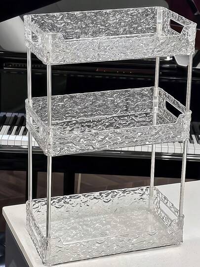 3/2层化妆品收纳架，浴室储物架，转角架，护肤品和化妆品瓶架，浴室置物架，家居装饰，母亲节礼物，牙刷牙膏杯架，浴室收纳整理