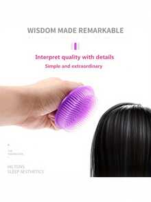 1支装发刷，头皮刷，去屑刷，淋浴头皮洗发刷，头皮按摩器，深层清洁洗发梳，男士手刷，胡须刷，宠物美容圆掌刷，洗发刷，头皮按摩器，清洁刷 - 彩色 - 查看 4