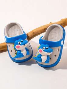 2026 Summer Crocodile Toddler Boys Breathable Sandals, Non-Slip EVA Closed-Toe Beach Slippers For 1-3 Years Old - Blue - View 2