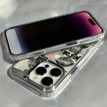 Fashionable Urban Leopard Print And Star Pattern Soft Phone Case Suitable For IPhone 17/16/11/13/15/15 Plus/15 Pro/15 Pro Max/12/14 Pro Max/XS/XR/11 Pro Max/12 Pro/12 Pro Max/13 Pro/13 Pro Max/14 Pro/14 Plus/7/8 Plus. High Aesthetic Appeal And A Premium Feel, Suitable As A Christmas Gift For Boyfriend/Girlfriend/Loved Ones ~YJ Dazzling Case-Transparent-Fashion Leopard Print Star 1011MOiphone 17 Pro Caseiphone 17 Pro Case - 混合顏色 - 查看 4