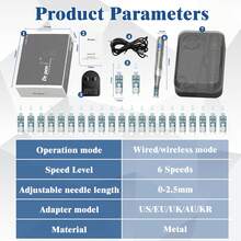 Dr.pen Dr. Pen M8 Skincare Pen Kit - Wireless Ultima M8 Derma Roller With 22pcs Cartridges For Face Body Hair Care, Professional Beauty Skin Device(10pcs Nano,10pcs 42pin, 2pcs16pin Cartridges) - 查看 11