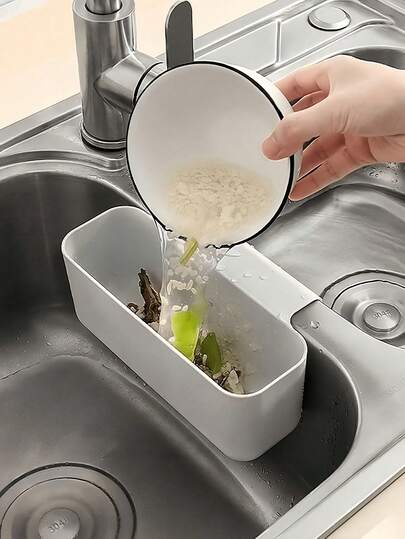 Kitchen Sink Strainer Basket, Suitable For Storing Leftover Food, Sponge, Soap, Dishcloth, Etc. Multi-Functional Slot Design, Applicable For Kitchen, Bathroom And Dining Room