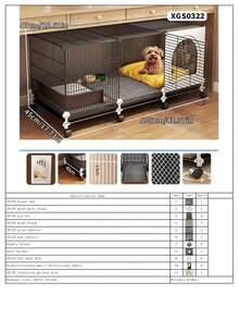 Easily Cleanable Movable Dog Cage With Pull-Out Tray Litter Box, Home Pet Fence Suitable For Teddy, Poodle, Puppy, Kitten, Rabbit, Small Animals - Multicolor - View 23