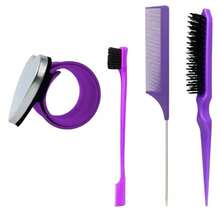 Bộ dụng cụ tạo kiểu tóc 4 món, bao gồm vòng đeo tay từ tính, phù hợp cho thợ làm tóc, gồm lược chải chân tóc, lược highlight, lược đuôi nhọn, vòng đeo tay tết tóc phù hợp cho tóc đen, hộp kim khâu silicon dùng hàng ngày, thích hợp cho tóc chẻ ngọn, tết tóc và tạo kiểu, bộ phụ kiện làm tóc, phụ kiện làm đẹp tại nhà. - Công cụ tạo kiểu - Xem 22