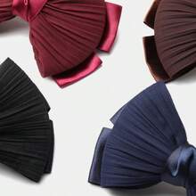 3pcs/Set Dual-Layer Mesh Hair Nets, Knitted Hair Nets, Bow Decor Hair Clips, Women Mesh Work Hair Nets, Hair Styling Tools, Beauty Accessories Hair Tool Kit Bedroom Decor Hair Accessories - Multicolor - View 5