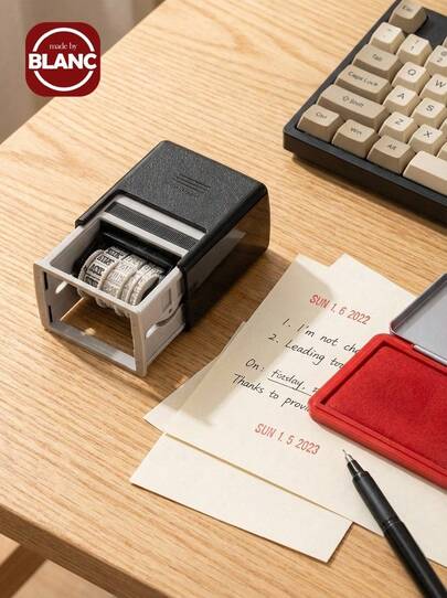 1 件滚轮日期印章，简易多用途印章，适用于 DIY 工艺、手账、返校、学校用品