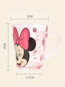 1pc Disney Crystal Cup, Cute Mickey/Minnie Cartoon Plastic Rinse Cup, Unisex Mouthwash Cup, Creative Crystal Cup - Multicolor - View 3