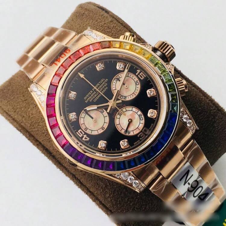 Rainbow  Starry Sky Diamond Functional Chronograph Automatic Mechanical Series  Cross-Border Foreign Trade Men's Watch - 1 - Xem 7