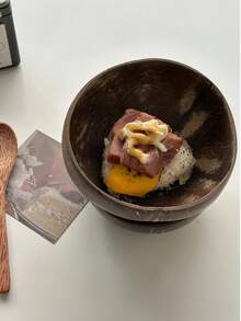 1/2pcs Minimalist Natural Coconut Shell Bowl, Reusable Handmade Round Salad Bowl, Home Yogurt Bowl, Salad Bowl, Dessert Bowl, Restaurant Decor Bowl, Fruit Bowl, Easy To Clean Party Dinnerware, Suitable For Cereal, Salad, Breakfast, Fruit And Yogurt. Pure Coconut Bowl, Kitchen Decor - Multicolor - View 10