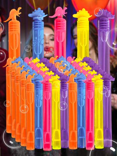60支恐龙泡泡棒，迷你泡泡棒（不含泡泡液），婚礼回礼，派对用品，户外派对，生日派对，返校季，嘉年华奖品及装饰品，可爱泡泡吹制器，12/24/48/60支装