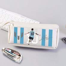 SHARLOVY 1pc World Cup Style Boys' Primary School Large Capacity Multi-Layer Pencil Case, Multi-Functional Stationery Box, New Year/Valentine's Day/Easter Gift - Multicolor - View 5