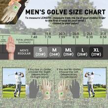 FINGER TEN 1pc Brown Golf Glove For Men, With Fashion Ball Marker On Left Hand, Premium PU Leather Material, Breathable, Durable, Strong Grip, Stable And Confident Swing - Brown - View 6