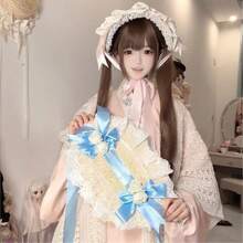 Lolita Floral Lace Bonnet Hat, BNT Style, Blending Of Chinese And Western Elements, Straw Hat - Flower Lace Hat - View 7