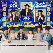 1pc Personalized Graduation Banner With Photo Name Class Of 2026 Custom Graduation Backdrop Congratulations Graduate Party Decorations Supplies Congrats Grad Banners Yard Sign Graduation Gifts - 顏色5 - 查看 4