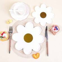 Bộ 10/20/50 đĩa giấy hình hoa cúc, đĩa dùng một lần hình hoa phong cách Bohemian 7"/9" cho tiệc thập niên 70, sinh nhật mùa xuân, tiệc mừng em bé, đám cưới, đồ dùng tiệc tùng, đĩa tráng miệng in hình sáng tạo. - Xem 6