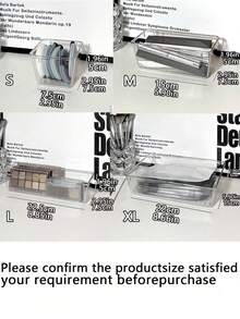 Hộp đựng đồ trong suốt dạng ngăn kéo, hộp đựng đồ trang điểm, hộp sắp xếp đồ dùng kiểu ngăn kéo, hộp sắp xếp đồ dùng để bàn, tiện dụng để đựng mặt nạ, son môi, nước hoa, cọ trang điểm, phấn mắt, sản phẩm chăm sóc da, dụng cụ nhà bếp, đồ ăn nhẹ, văn phòng phẩm, đồ trang trí phòng ngủ, đồ trang trí nhà cửa, đồ trang trí phòng tắm, hộp đựng đồ trang điểm, đồ trang trí phòng. - Nhiều màu - Xem 3