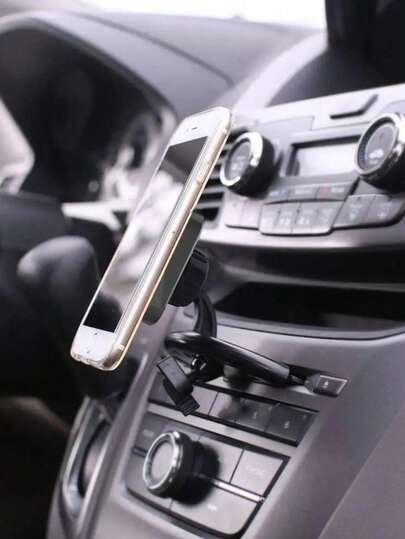 Car CD Slot Phone Mount - Universal Magnetic Base With 17mm Ball Joint, 360-Degree Rotation, Strong Suction Hold, No Slip, Compatible With All Car Phone Holders, Easy Install In CD Media Slot, Ideal For Navigation & Dash Cam