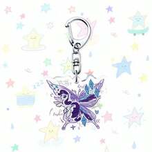 MY LITTLE PONY 6pcs  Butterfly Edition Keychain Collection Softie, Cloudie, Pinkie, And Rarity Acrylic Cartoon Character Keychains - Multicolor - View 5