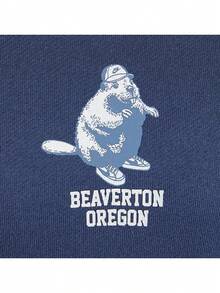 Nike Áo nỉ dài tay nữ tay dài, có mũ trùm đầu, dây rút, túi, in chữ và số, kiểu dáng thường ngày, đa năng, thích hợp cho thể thao. - Màu xanh lam - Xem 5