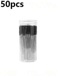 100 piezas/Set Varitas desechables para máscara, cepillos espirales y cepillos para pestañas, adecuados para extensiones de cejas/pestañas (Negro) - Multicolor - Ver 11