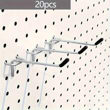 20pcs Heavy-Duty Pegboard Hook Set - Stainless Steel Construction, Ideal For Garage Organization And Tool Storage, Office Essential - 20pcs - View 8