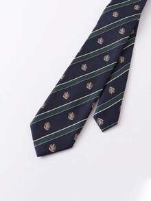 1条JK/DK手工皇冠条纹领带，适合休闲街头服饰和衬衫搭配 - 彩色 - 查看 7